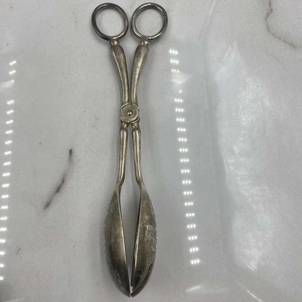 Vintage Serving Spoon Tongs Salad Pasta 10